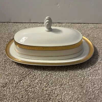 Mikasa Palatial Gold 1/4 Lb Covered Butter Dish • $59.99