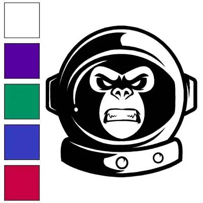 Space Monkey Astronaut Vinyl Decal Sticker Multiple Colors & Sizes #6697 • $23.95