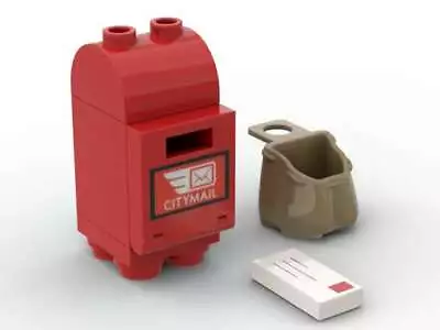 Custom Toy Mailbox Postal Mail Carrier Bag Letter City Post Office • $5.99