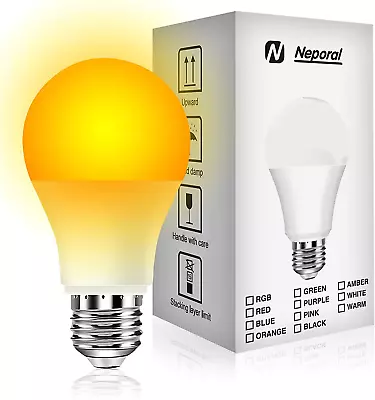 9W Night Light Bulbs Blue Light Blocking Sleep Light Bulbs 1800K Gentle  • $11.40