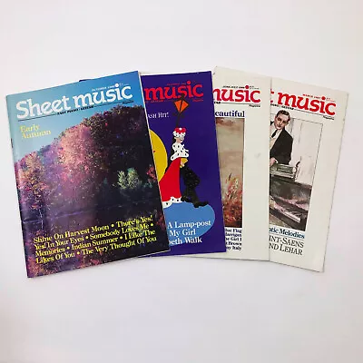Vintage Sheet Music Magazine 1986 & 1987 Set Of 4 June/July Oct. Dec. March • $24.99