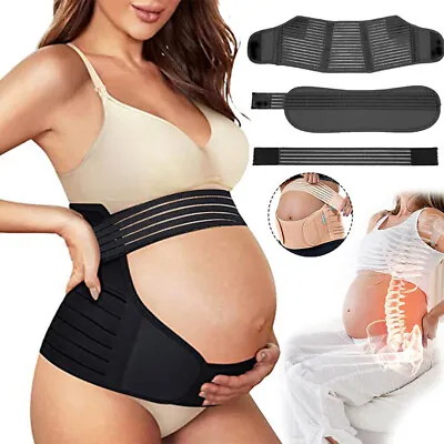 Pregnancy Maternity Belt Lumbar Back Support Waist Band Belly Bump Brace Strap • £11.79