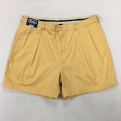 $41.29 • Buy Polo Ralph Lauren Andrew Pleated Yellow Chino Shorts Men's 40 (MEASURED 39.5)