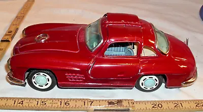 Mercedes Benz 300 Sl Gullwing Car With Working Doors Tin Friction Toy Japan • $149.99