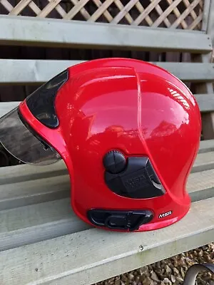 MSA Gallet Red F1 SF Type B Rare Commanders Firefighters Helmet • £170