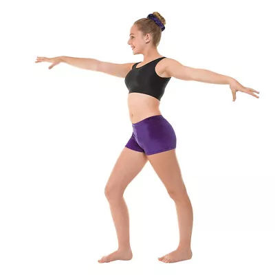 Gymnastics Shorts Tappers & Pointers Dance Micro Velvet Shorts  Grape 5-6 Yrs • £7.99