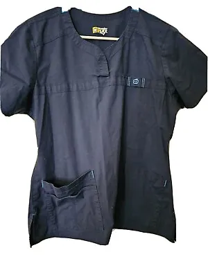 Wonder Wink Dark Blue Scrub Top - Sz L • $3.99