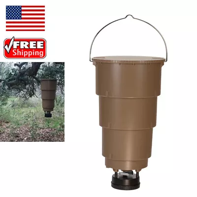 5 Gal Hanging Deer Feeder Bucket ‎Outdoor W/ Adjustable Timer Hunting Foldable • $89.66