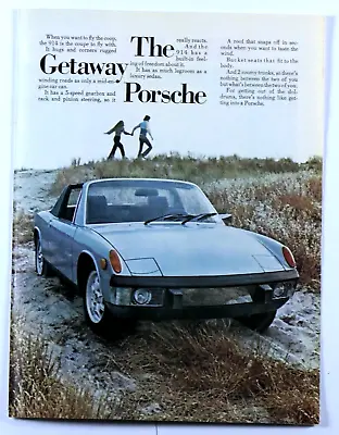 1973 Porsche 914 The Getaway  Porsche Vintage Original Print Ad-8.5 X 11  • $7.95