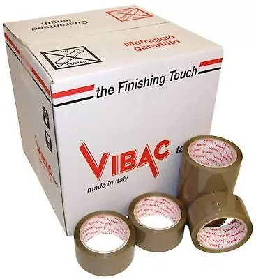 £67 • Buy Vibac 832 Buff Tape Box Of 36 Rolls Carton Sealing Low Noise 48mm X 66m Free P&P