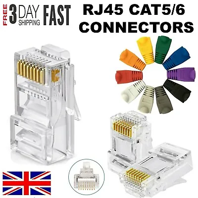 £5.27 • Buy Ez Pass Through Rj45 Cat5e Crimp End Plug Connector Network Cable Wholesale Uk
