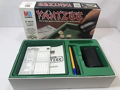 Yahtzee 1985 Vintage Dice Game Milton Bradley Rare COMPLETE No Original Pens • $14.24