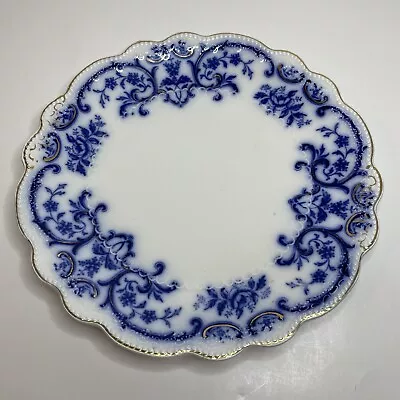 Flow Blue Plate: Portman By W.H. Grindley & Co. Dinner Plate – 10 – Lovely 1891 • $50