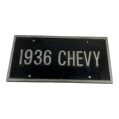 Vintage Heavy Thick Collectible Car License Plate 1936 Chevy Tag Style Emblem • $38.99