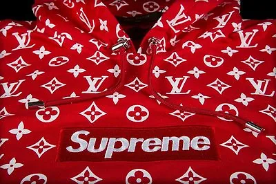 $29999.99 • Buy Supreme Louis Vuitton LV Box Logo Hoodie Hooded Sweatshirt Sz XL RARE Authentic