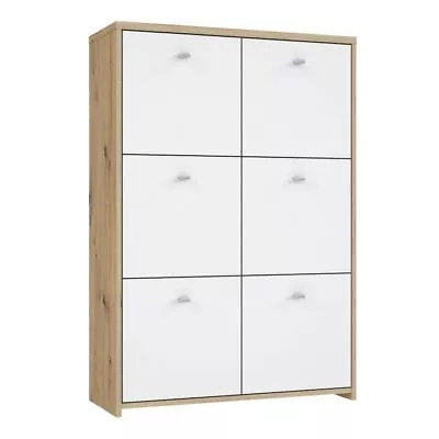 Best Chest Storage Cabinet With 6 Doors In Artisan Oak/White • £178