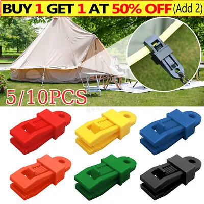 10PCS Adjustable Heavy Duty Lock Grip For Tarp & Shade Cloth Plastic Clips UK • £4.59