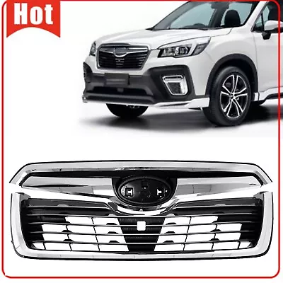 For 2019 2020 2021 Subaru Forester Front Bumper Hood Grille W/Chrome Tirm Grill • $54.84