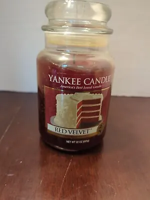 Yankee Candle Retired  RED VELVET  Large 22 Oz Jar RARE Food / Spice - Used Once • £57.89