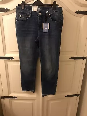 £30 • Buy Mac Rich Slim Chic Mid Blue Jeans. Size 44. . Ankle Zips.