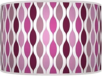 £26.99 • Buy Geometric Purple Plum Mauve Printed Fabric Cylinder Lampshade Ceiling/Table 