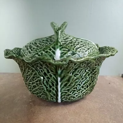 £44.95 • Buy Vintage, Portuguese/Portugal Cabbage Leaf - Soup Tureen Or Serving Bowl, 4 Pints