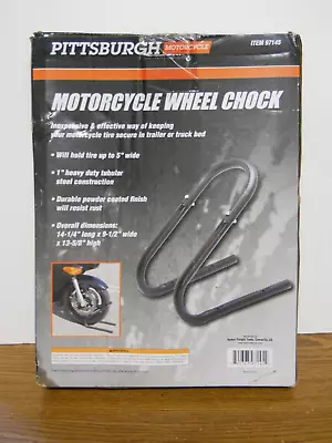BRAND NEW Pittsburgh Motorcycle Wheel Chock #97145 Heavy Duty Tubular Steel • $24.95