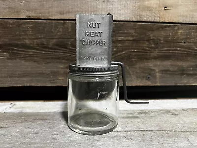 Vintage Androck Nut Meat Chopper With Hazel-Atlas Glass Jar 5.75  • $15.99