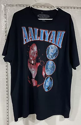 Aaliyah Faded Distressed Rap T Shirt Mens Size 2XL • $26.12