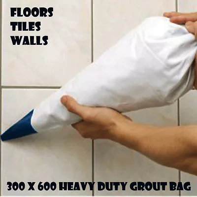 £5.95 • Buy GROUT BAG 300 X 600 MM Grouting TILE FILLING BATHROOM WALL FLOOR BUILDING P61