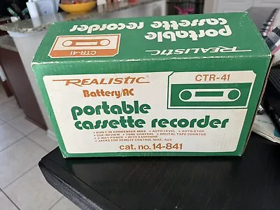 Vintage Realistic Portable Cassette Recorder Ctr-41 • $30