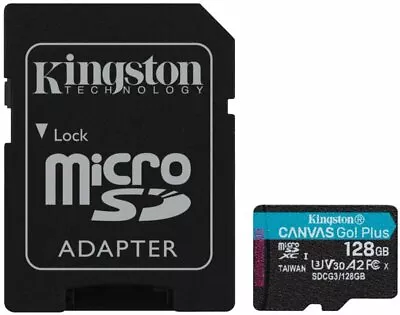 Kingston Canvas Go! Plus Microsd 128gb Uhs-i (u3) Sd Card W/ Sd Adaptor • £16.32