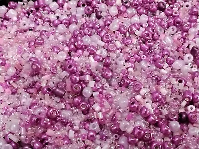$5.95 • Buy Glass Opaque & Transparant Seed Bead, Orchid Mix, 1.8-4x1.5-3.5mm, 50grams.