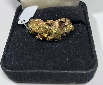 Large Alaska Gold Nugget On Custom Made 14K Ring Setting. 14.25 Grams. • $1459