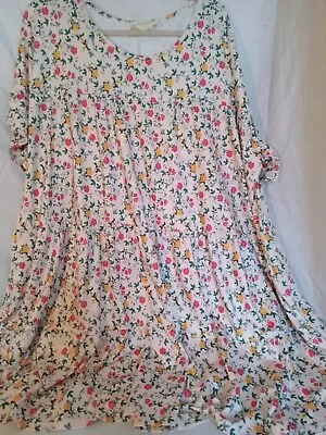 Womens Mumu/Shift 2x Floral Polyester Drop Waist Ruffle Sleeve/Bottom Flowy • $10.39