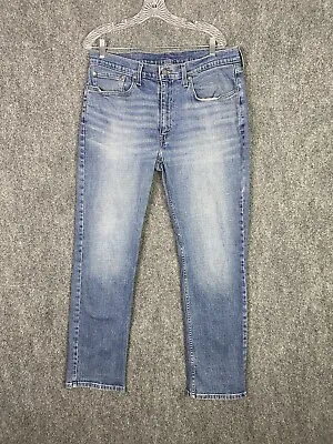 Levis 514 Mens Jeans 36x32 In Slim Straight Blue Light Wash Denim Cotton Blend • $19.49