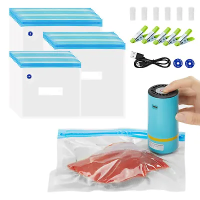 Electric Vaccum Sealer Sous Vide Bags Food Storage Saver Kitchen Fresh Veg Meat • $29.99