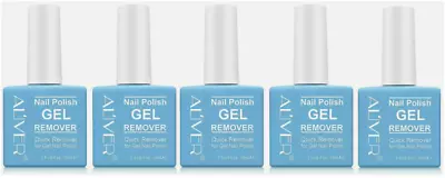 Al'iver Professional Salon Gel Nail Polish Remover (5 Bottles) • $35