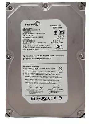 Seagate Barracuda ES ST3750640NS 750GB 3.5  Sata Desktop Hard Drive 100% Health • £12.99