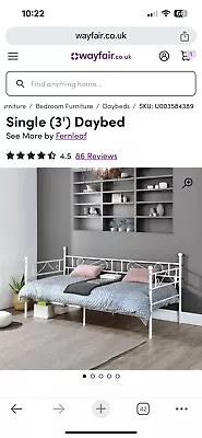 Single Metal Day Bed Frame • £40