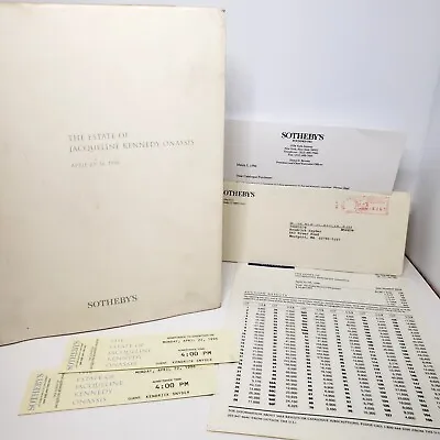 Estate Of Jacqueline Kennedy Onassis Sotheby’s Auction Catalog Tickets Results • £39.91
