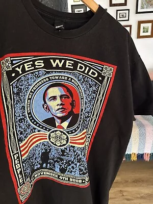 OBEY Shepard Fairey Obama YES WE DID Tee • £28