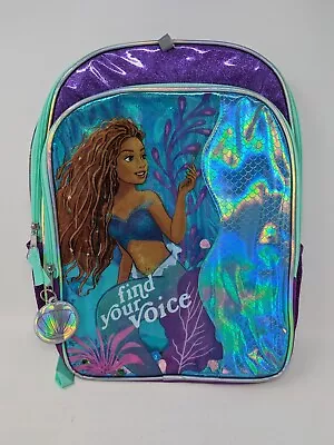 Disney The Little Mermaid Live Action Ariel Kids 16  Backpack Reflective • $6.76