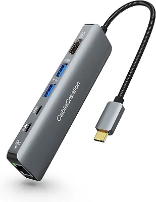 $126.28 • Buy USB C Hub 8K Hdmi, USB C Ethernet HDMI Multiport Adapter,6 In 1 USB C Power Deli
