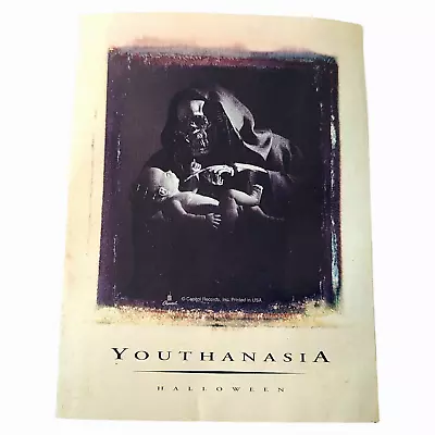 Vintage Megadeth Youthanasia Halloween 94 Sticker Decal Rare 1994 • $11