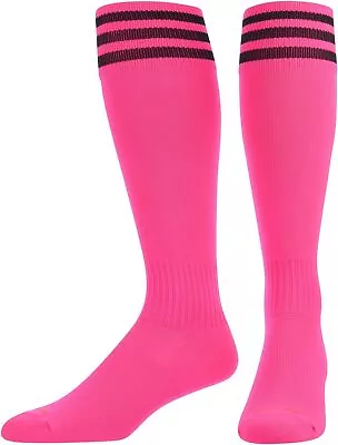 TCK Finale Soccer Socks - For Boys Or Girls- Men Medium Hot Pink/Black  • $33.49