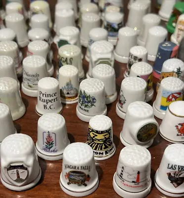 LOT/ 20 - Vintage Bone China  Places  Thimbles • $24.95