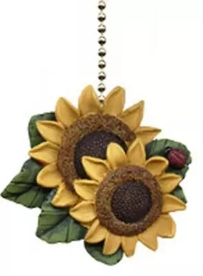 Sunflower Ladybug Floral Kitchen Ceiling Fan Or Light Pull • $12.99