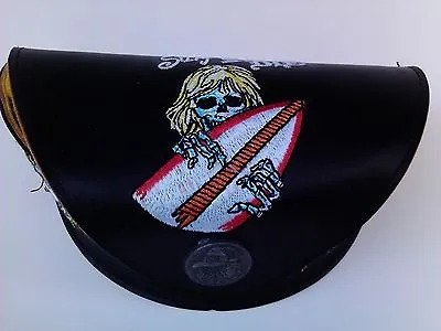 Ed Hardy Surf Or Die Leather Embroidered Glasses Case Only EHS-040 • $11.99