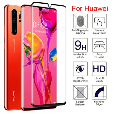   For Huawei P30 Pro Screen Protector Tempered Glass Curved • £3.79